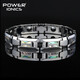 power ionics 潮牌男女能量手鏈鎢鋼情侶防水可刻字生日禮品情侶禮物專柜 鎢鋼/冷銀色(雙排貝殼)