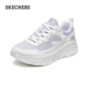 斯凱奇（Skechers）女鞋秋季厚底休閑鞋緩震舒適百搭運動鞋117387 薰衣草色/多彩色/LVMT 37.5
