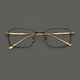 索西克高品質(zhì)純鈦近視眼鏡男商務(wù)眼鏡框方框眼鏡架配眼鏡防藍光變色9003 黑金色 1.61防藍光+變色+防霧三合一