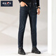 增致牛仔（zengzhi）牛仔褲男秋季新款九分褲純色藍黑色小直筒商務(wù)休閑簡(jiǎn)約百搭九分褲 藍黑色 30