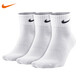 耐克（NIKE）男襪三雙裝 中筒 休閑襪 運(yùn)動(dòng)襪 籃球襪 白襪 SX7677-100-M