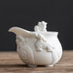 元兮 高檔德化白瓷手抓壺茶具大號 雙耳單手防燙泡茶壺帶蓋帶孔過(guò)濾 全手工羊脂玉三才蓋碗陶瓷辦公室泡茶 貔貅手抓壺（羊脂玉）