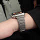 美定AppleWatchUltra2鈦金屬表帶蘋果手表iwatch9表帶金屬8/7/6/5/4工字表鏈s10運動夏天se高級鈦鋼帶 鈦色【鈦金屬表帶】下單送保護殼+水凝膜+調表器 適配：49mm【Wa