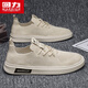 回力男鞋網(wǎng)面板鞋2026春夏季新款男士老北京布鞋透氣休閑鞋子 米色 45