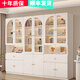 京之戀ENF級(jí) 書柜現(xiàn)代簡(jiǎn)約帶玻璃門家用書架置物架展示柜收納儲(chǔ)物柜子 D+C+D款長(zhǎng)180cm