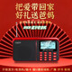 樂(lè)果（NOGO） R909便攜式插卡音箱藍(lán)牙音箱 可插U盤老人雙波段收音機(jī) 校園廣播低音炮大屏大字 紅黑 R909升級(jí)藍(lán)牙版標(biāo)配