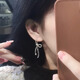 伊燦日韓蝴蝶結(jié)水鉆耳墜女耳釘高級感輕奢耳環(huán)2025年新款爆款小眾耳飾 日韓蝴蝶結(jié)水鉆耳墜