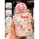 迪士尼（Disney）保溫杯女生高顏值可愛HelloKitty保溫水杯兒童便攜316吸管大肚杯 600ml 凱蒂貓 8顆KT貓3D貼+吸管
