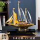 諾詩曼一帆風順帆船擺件辦公室客廳酒柜裝飾喬遷新居開業(yè)禮品送老師紀念 定制大號一帆風順擺件