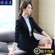 雅若美（yaruomei）小西裝職業(yè)裝女裝套裝秋裝正裝前臺工作服西服外套面試OL工裝套裙 藍西裝+裙+藍襯衫 L碼(建議100-110斤)