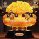 旺鼎檀金蟾聚寶盆琉璃辦公室擺件水晶樹(shù)發(fā)財(cái)樹(shù)店鋪喬遷開(kāi)業(yè)禮品 小號(hào)琉璃八方來(lái)財(cái)水晶樹(shù)聚寶盆