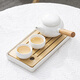 閩煜（minyu）新款全季酒店同款功夫茶具套裝家用客廳簡約現(xiàn)代戶外旅行茶壺小套 新定窯3頭茶具小長