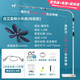 艾美特（AIRMATE）小吊扇落地支架艾美特風(fēng)扇柔風(fēng)床上固定架子落地式伸縮加粗支撐掛桿床頭橫桿宿舍用電風(fēng)扇靜音吊架 落地支架+延長(zhǎng)線+藏青小吊扇