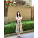YUEXUNZI夏季新款連衣裙女裝絕美減齡時(shí)尚溫柔風(fēng)上衣半身裙兩件套套裝裙子 上衣+半身裙 M