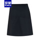 羅蒙（ROMON）a字裙職業(yè)裙200斤半身裙防走光短裙高腰顯瘦黑工裝裙 高端品牌黑色+高檔品牌 2XL 120~140斤+高檔品牌