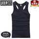 JEEP SPIRIT/吉普男裝工字背心男涼感寬松透氣冰絲舒適純棉緊身夏季健身 淺灰色 3XL