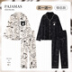 韓姿朵（Hanziduo）日系史努比睡衣情侶裝一男一女春秋純棉長(cháng)袖長(cháng)褲日式可外穿家居服 3859女3860男 女L送男3XL