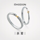 RHODON情侶戒指一對男女對戒925銀指環(huán)閉口食指戒刻字生日小眾設(shè)計(jì)禮物 XO款-情侶款（一對）備注尺碼