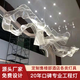 定制售樓部沙盤飄帶吊燈創(chuàng)意酒店大堂宴會(huì)廳玻璃水晶非標(biāo)工程燈具 來圖定制聯(lián)系客服