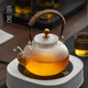 高茗錘紋提梁煮茶壺大容量電陶爐燒水壺2024新款家用高硼硅耐熱玻璃壺 荔枝壺700ml