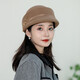 漢卿中夏羊毛貝雷帽女秋冬2025新款顯臉小時(shí)尚洋氣百搭帽子冬季保暖鴨舌帽 咖啡色 均碼可調節(56-58cm)