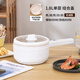 110v伏電炒鍋電煮鍋家用多功能火鍋電蒸鍋美國日本加拿大小家電器 2L 白手動(dòng)110V美規美國日本加拿大