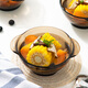 DURALEX多萊斯法國(guó)進(jìn)口輕奢餐具飯碗家用湯碗雙耳碗防燙微波爐適用4只碗 咖啡色玻璃碗4只雙耳碗