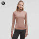 lululemon丨It's Rulu 女士跑步半拉鏈衫 LW3IMNS 暮光玫瑰棕 S