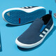 阿迪達斯（adidas）官網(wǎng)男鞋新款運動(dòng)鞋低幫板鞋懶人一腳穿時(shí)尚潮流帆布鞋休閑涉水鞋 海藍/套入式設計 42.5