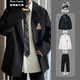 愛洛斯汀堡 西服套裝男新款休閑西裝外套寬松學(xué)生日系學(xué)院風(fēng)痞帥dk小西服一套 外套+05襯衫+褲子帶領(lǐng)帶 XL
