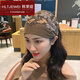 韓萊緹（HANLAITI）秋冬寬邊發(fā)帶遮白發(fā)神器護額防風(fēng)保暖頭套束發(fā)洗臉頭巾發(fā)帽頭飾女 郁金香款2  咖啡  B00-108