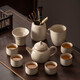 瓷牌茗茶具 汝瓷茶具泡茶器全套家用功夫茶具辦公室送人茶道瓷器整套 《御煌茶壺》六杯10件套+茶道