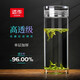 述作單層玻璃杯男士茶杯透明高檔水晶泡茶杯女大容量個(gè)人杯子便攜水杯 茗悅（10K鏡面杯蓋） 360ML