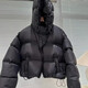 AJLAJK波士頓羽絨服女冬季新款韓版肯豆風(fēng)小個子短款高腰加厚面包服外 黑色 M