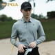 PGA高爾夫服裝男長(zhǎng)袖T恤秋冬運(yùn)動(dòng)球衣男裝衣服polo衫翻領(lǐng)設(shè)計(jì) PGA 101321-灰色 2XL
