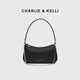 CHARLIE&KELLI CK品牌包包女包2025新款拉鏈式腋下包單肩包女斜挎包女生日禮物 黑色【聯(lián)系客服順豐包郵】