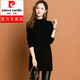 皮爾卡丹（pierre cardin）秋冬中長款羊絨衫女打底衫半高領(lǐng)長袖羊絨衫100純山羊絨毛衣 黑色 M