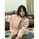 DXOT韓系甜美可愛棉服女2025年新款冬季小個(gè)子立領(lǐng)加厚保暖棉衣外套潮 粉紅色 M