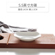 瓷秀源純白色骨瓷盤(pán)子方形菜盤(pán)家用餐盤(pán)碟子創(chuàng  )意陶瓷深盤(pán)白瓷微波爐餐具 5.5英寸方盤(pán)（直徑13.8cm）
