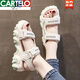 卡帝樂鱷魚（CARTELO）運(yùn)動涼鞋女2025年夏季新款百搭厚底松糕鞋學(xué)生休閑沙灘女鞋子 綠色(升級版) 37