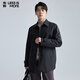 利郎輕時(shí)尚男裝【可拆卸羽絨內(nèi)膽】羽絨服男通勤長(zhǎng)款行政風(fēng)衣羽絨外套 黑色 L (170)