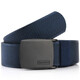 歐凡迪帆布腰帶男士平滑扣編織皮帶學(xué)生百搭褲帶韓版青年休閑布帶戶(hù)外潮【好物】 藍色