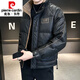 皮爾卡丹（pierre cardin）2024新款冬季羽絨服男潮牌高端時(shí)尚帥氣立領(lǐng)加厚大碼男裝外套 黑色 XL