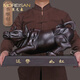 MOREISAN黑檀木牛擺件工藝品牛氣沖天中式輕奢實(shí)木雕刻擺放客廳老板辦公室桌玄關(guān)裝飾品 【黑檀】中號