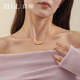 ZEGL金色小方塊項(xiàng)鏈小方糖新款送女朋友禮物情人節(jié)生日 魔方疊趣項(xiàng)鏈+品牌專屬禮盒