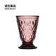 諾生集品 法國進(jìn)口浮雕高腳杯玻璃酒杯 古董歐式葡萄酒杯果汁杯 水杯200ml 紫水晶