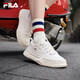FILA 斐樂官方川行鞋F(xiàn)OSSO女鞋2025春夏帆布鞋休閑小白鞋