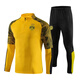 銳特斯丁兒童足球訓練服長(cháng)袖套裝定制秋冬季內馬爾C羅足球服運動(dòng)外套男女 351#多特蒙德-黃色【有兒童】 XS碼130-140CM 27.5-32.5kg