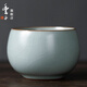 豐子汝窯茶杯臺灣茶碗主人杯釉開(kāi)片功夫茶具陶瓷天青色高檔品茗杯 禪定杯150ml1只