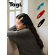 Tagi.絲絨《i》想象彩色鉆鼓鼓復古真絲質(zhì)感發(fā)夾飾品送女友三八女神節 漿果紅